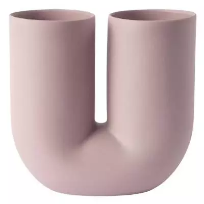 Vase KINK / H. 26,3 cm / Porcelaine / Rose / Muuto