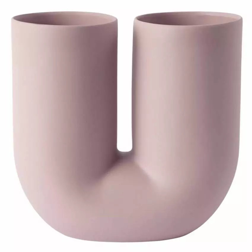 Vase KINK / H. 26,3 cm / Porcelaine / Rose / Muuto