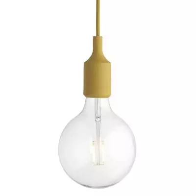Suspension E27 ampoule LED / Jaune Moutarde / Muuto