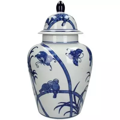 Vase porcelaine / bleu et blanc / Kersten