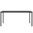 Table MONZA / L. 160 x H. 73 cm / Piétement aluminium / Plateau Noir / Plank