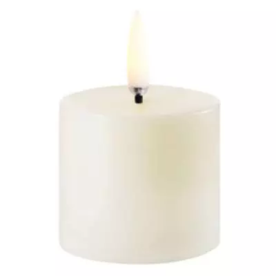 Bougie LED pilier ivoire / H.30 cm / UYUNI