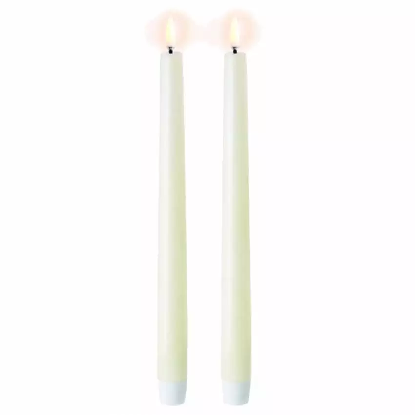 Bougie LED conique ivoire / H. 25 cm / UYUNI