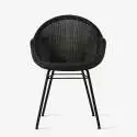 Chaise de jardin EDGARD / H. assise 46 cm / Piétement métal / Noir / Vincent Sheppard