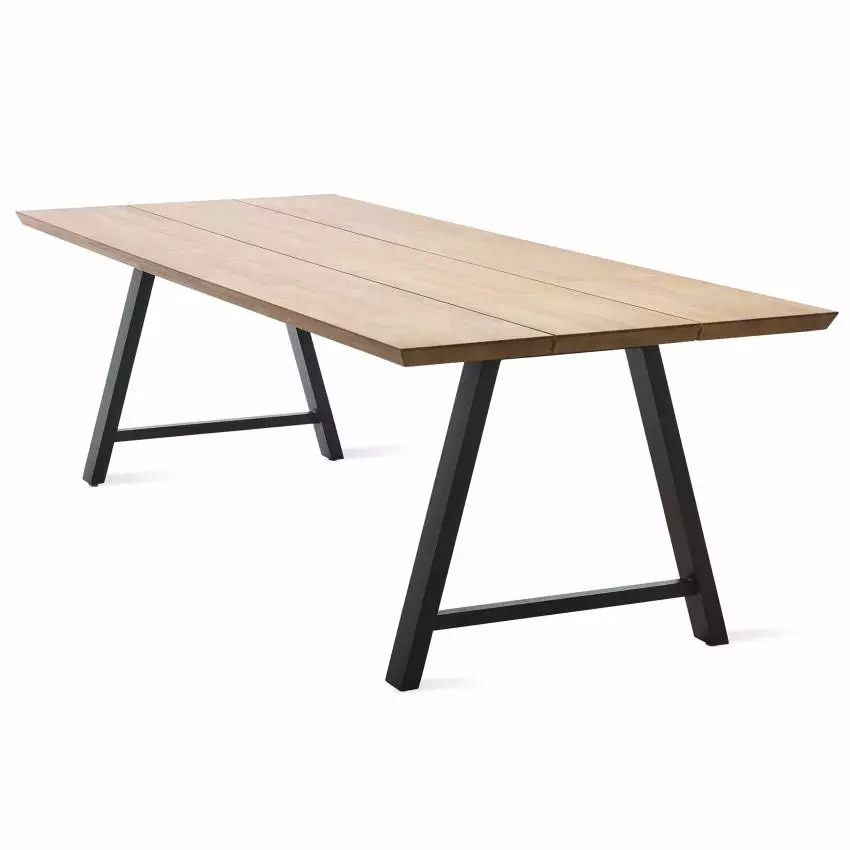 Table outdoor MATTEO / 2 dimensions / Teak / Pied noir / VINCENT SHEPPARD