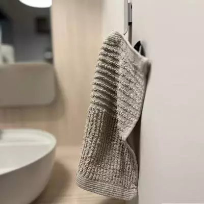Petite serviette de toilette INU / 30x30 cm / Coton / Gris clair, Sable